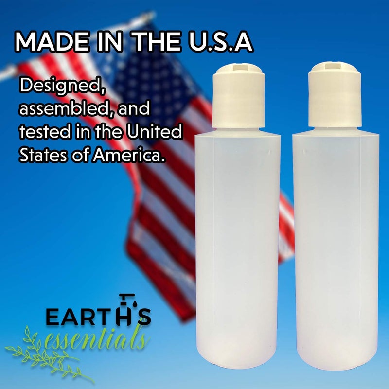 Earth's Essentials 12 Pack Of Refillable Eight Ounce. Squeeze Bottles With One Hand Press Cap Dispenser Tops-Great For Dispensing Lotions, Shampoos and Massage Oils. - Image 5